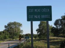 Cut Meat Creek and bridge
